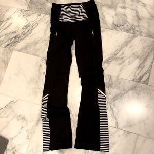 Lululemon leggings with flare bottom.size 4